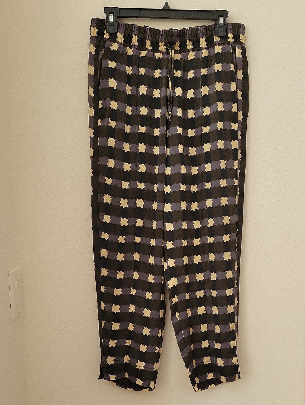 Tucker NYC The Julia Pant, Stretch Silk, Cropped Pants, M, EUC